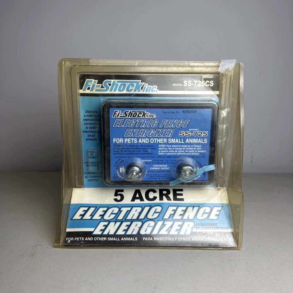 Fi-Shock Electric Fence Energizer SS-725, for Pets and Small Animals Brand New